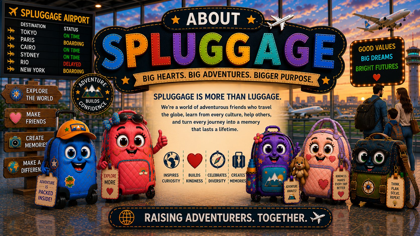 About SPLUGGAGE — Big Hearts. Big Adventures. Bigger Purpose.