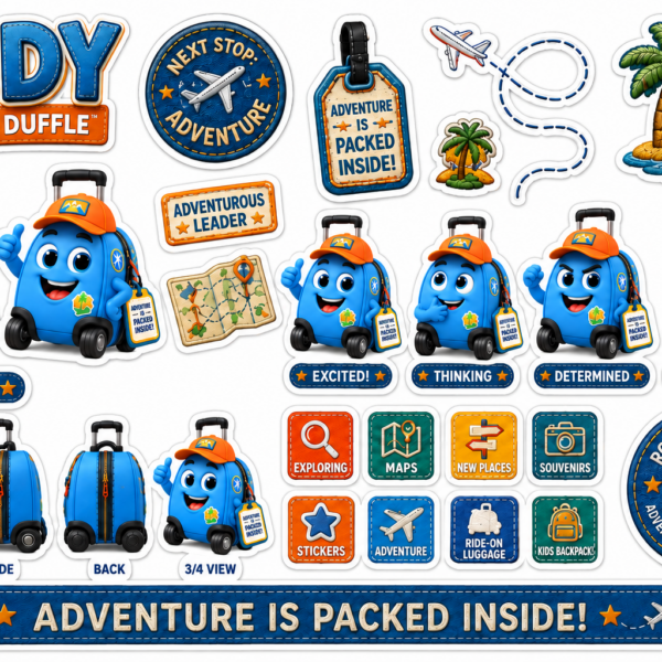 RUDY ROLLING DUFFLE Starter Sticker Sheet