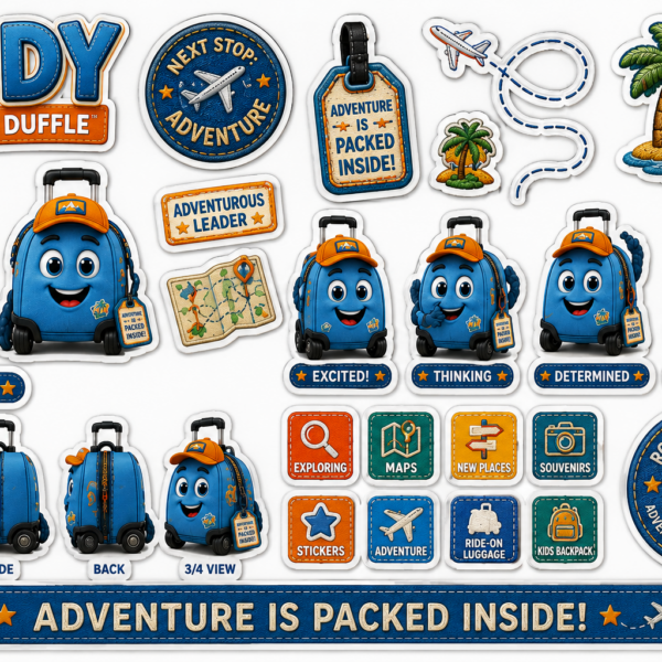 RUDY ROLLING DUFFLE Starter Sticker Sheet