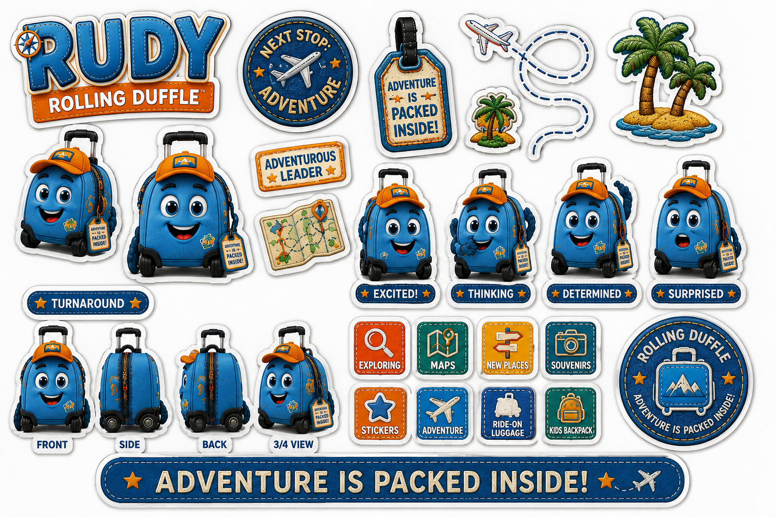 RUDY ROLLING DUFFLE Starter Sticker Sheet
