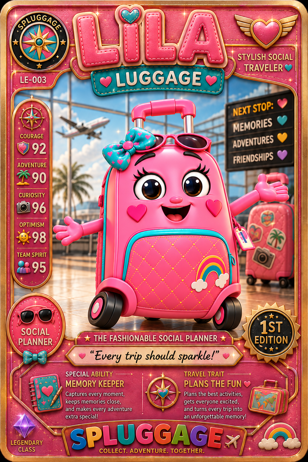 LILA LUGGAGE Collectable Character Cards