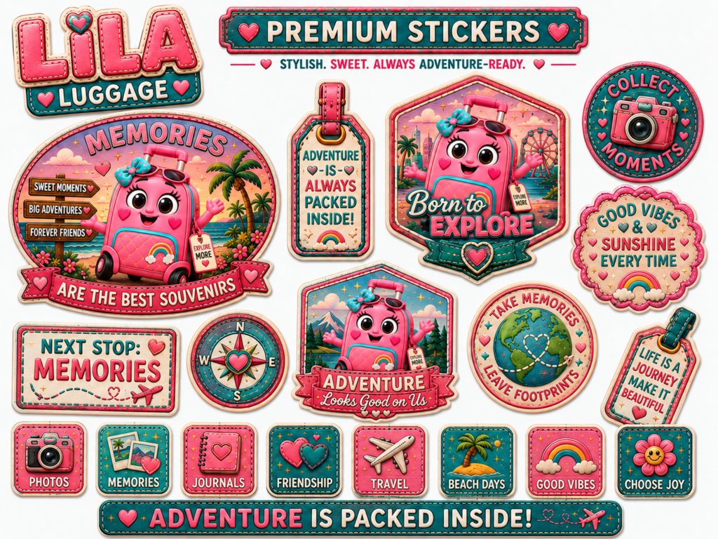LILA LUGGAGE Premium Sticker Sheet