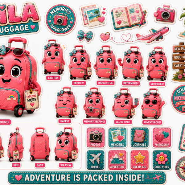 LILA LUGGAGE Starter Sticker Sheet