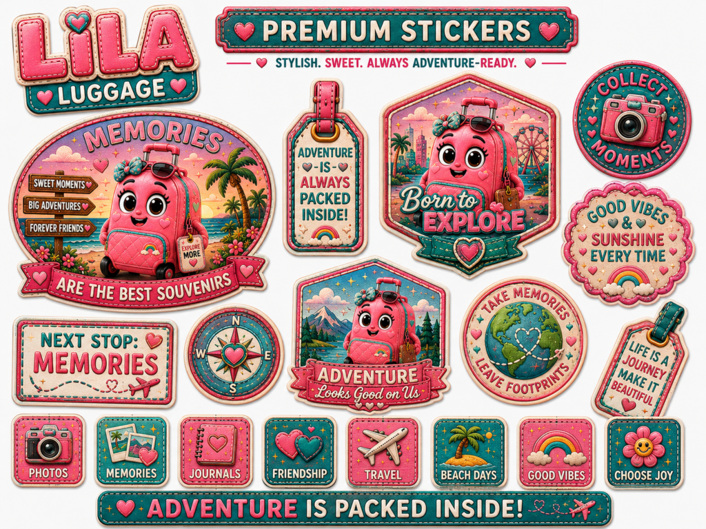 LILA LUGGAGE Premium Sticker Sheet