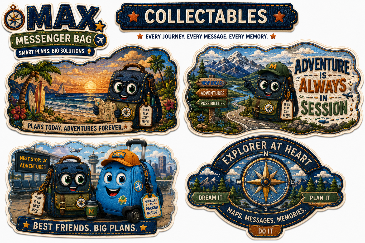 MAX MESSENGER BAG Sticker Collection Pack (Includes all 3 sheets) - Image 2