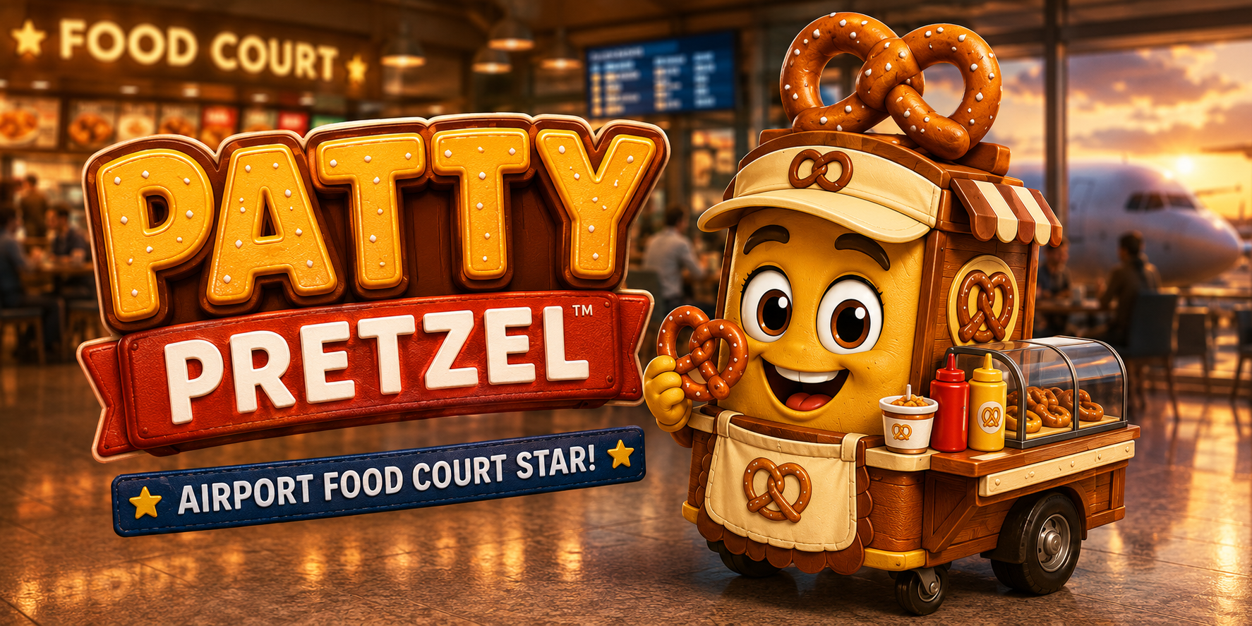 PATTY PRETZEL Food-Court Favorite