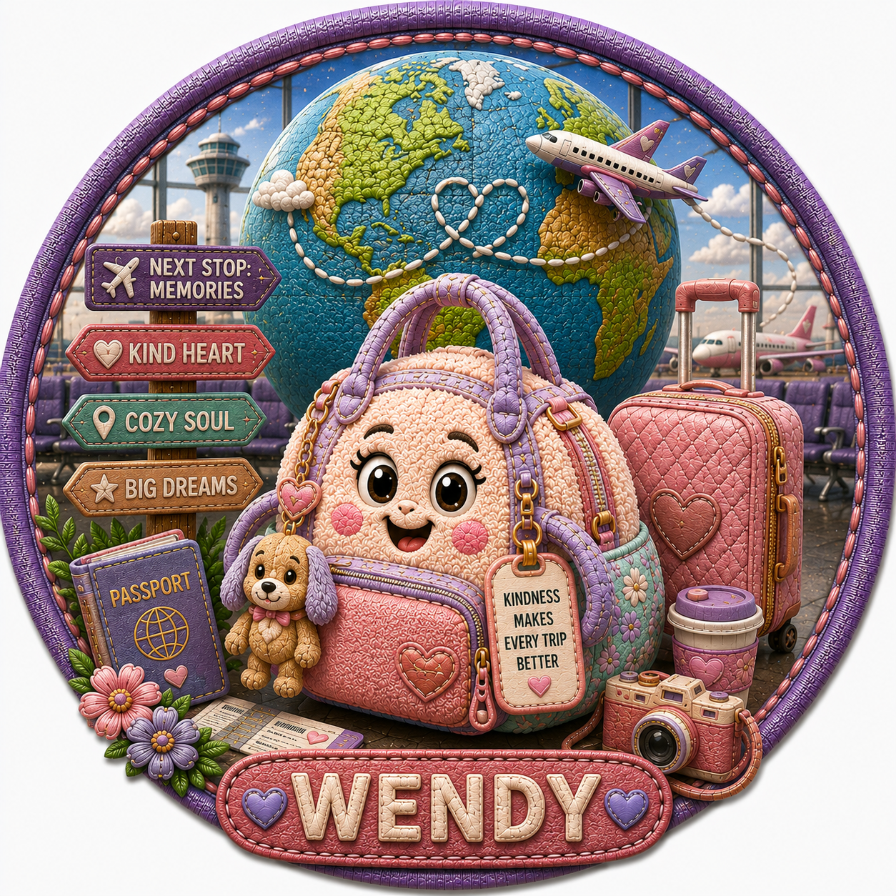 WENDY WEEKEND BAG First Class Collector Sticker
