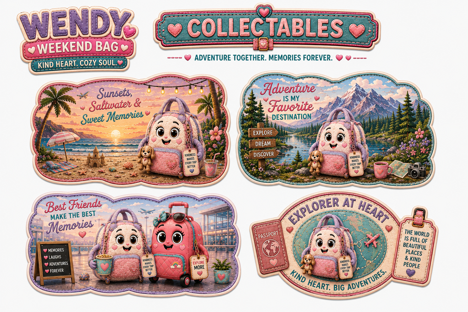 WENDY WEEKEND BAG Sticker Collection Pack (includes all 3 sheets) - Image 3