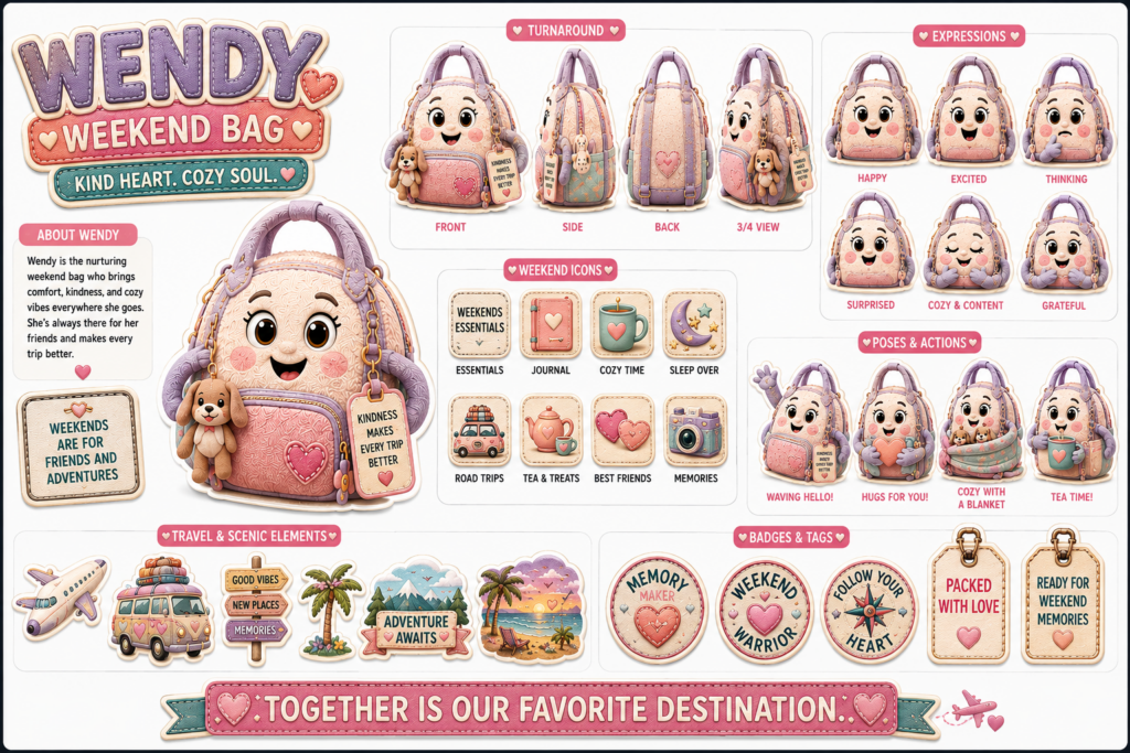 WENDY WEEKEND BAG Starter Sticker Sheet