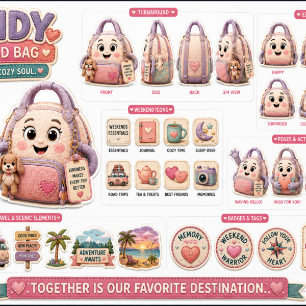 WENDY WEEKEND BAG Sticker Collection Pack (includes all 3 sheets)